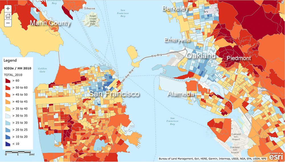Bay Area Carbon Footprint Map
