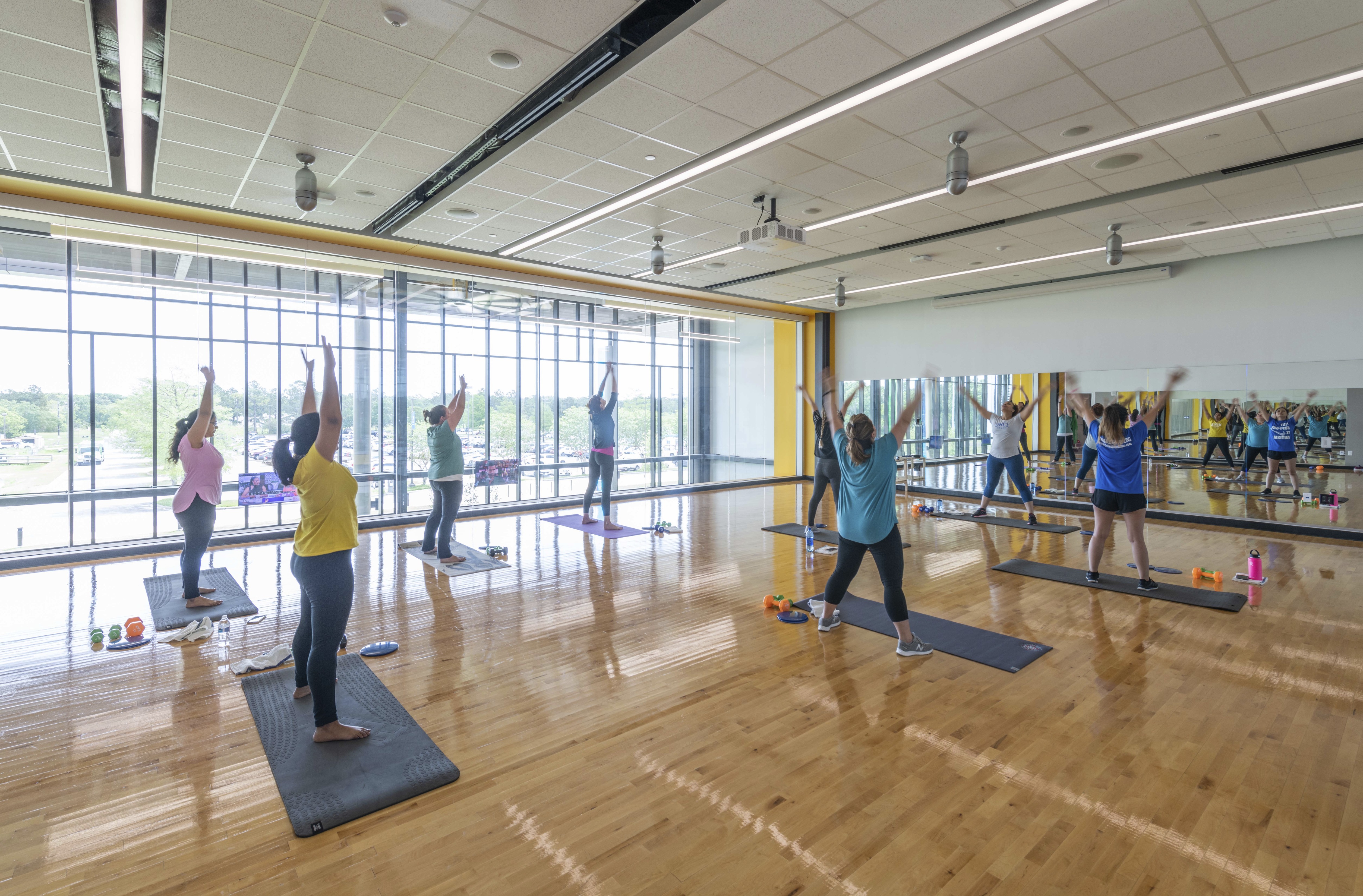 University of Houston Clear Lake Yoga Class Campus Recreation | SmithGroup