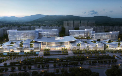 Hanzhong Xinghan Hospital Design Competition Healthcare Design SmithGroup China Architecture Exterior Rendering