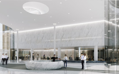 TAIPING FINANCIAL TOWER SmithGroup Workplace Office Design Shanghai Interior Rendering