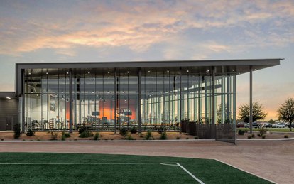 UNIVERSITY OF TEXAS OF THE PERMIAN BASIN D. KIRK EDWARDS FAMILY HUMAN PERFORMANCE CENTER Higher Education Architecture Dallas Texas Exterior